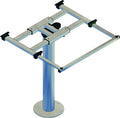 Ensøylet bordunderstell aluminium 360° dreining 700mm - Ilse forfra