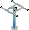 Ensøylet bordunderstell aluminium 360° dreining 730mm - Ilse forfra