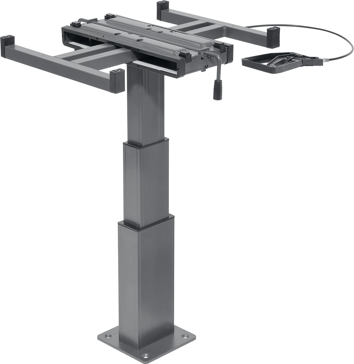 Ensøylet hevebord Catch HVK 317-704 mm aluminium forfra