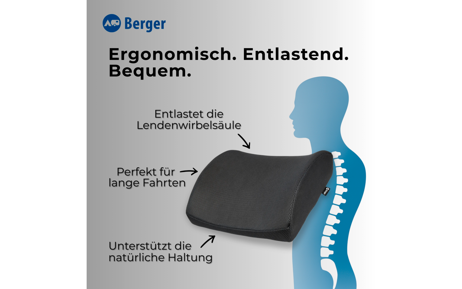 Nærbilde av memoryfoam i Ergonomisk ryggpute med korsryggstøtte