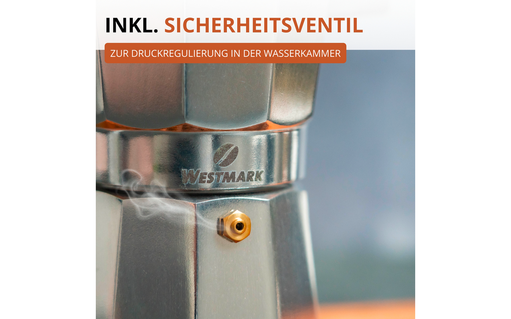 Espressokoker Brasilia aluminium med lokk åpent