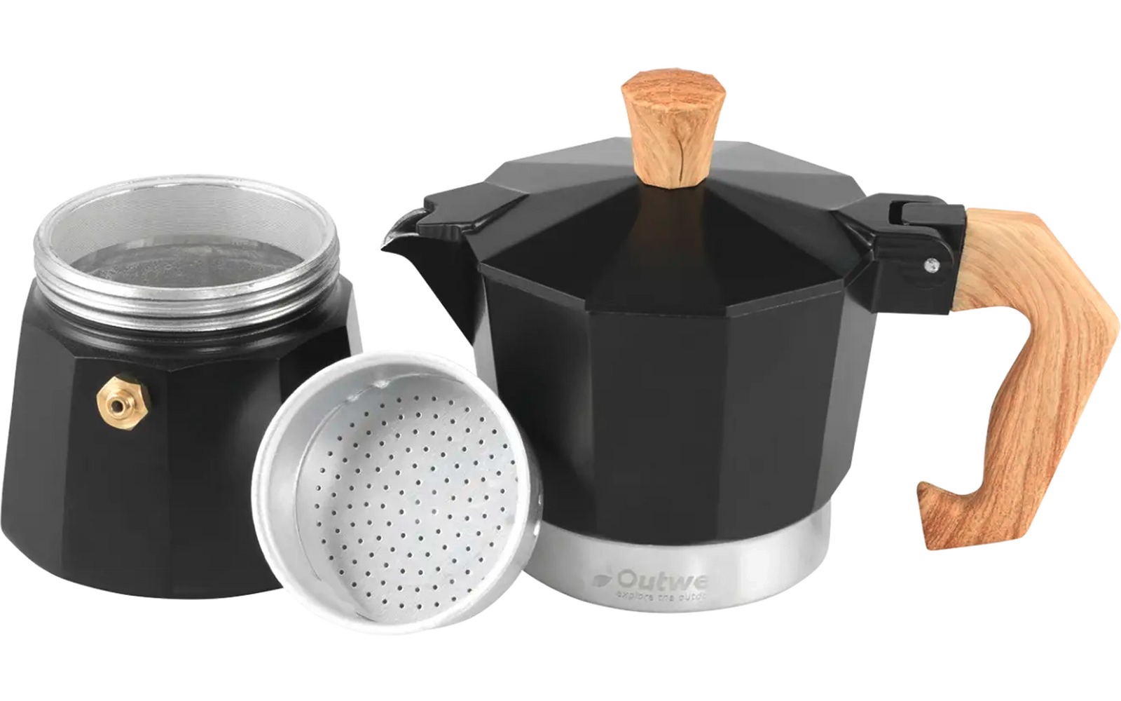 Detalj av Espressokoker Brew aluminium 2 kopper