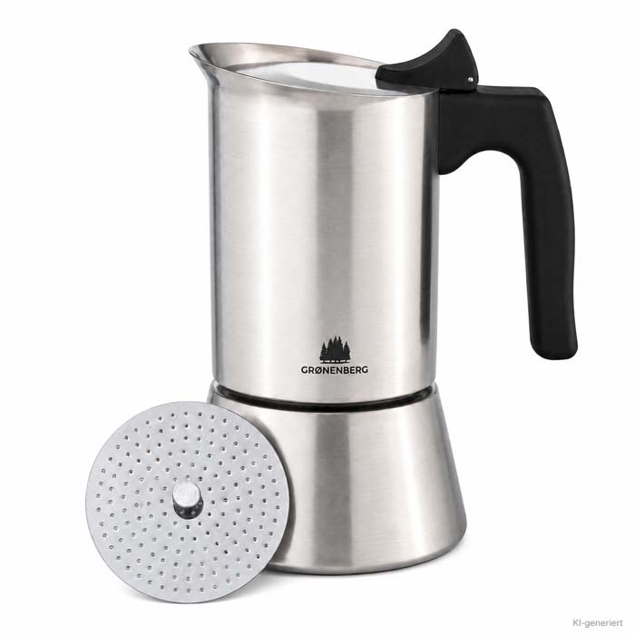 Espressokoker rustfritt stål 4 kopper 200 ml med reduksjonssi Groenenberg