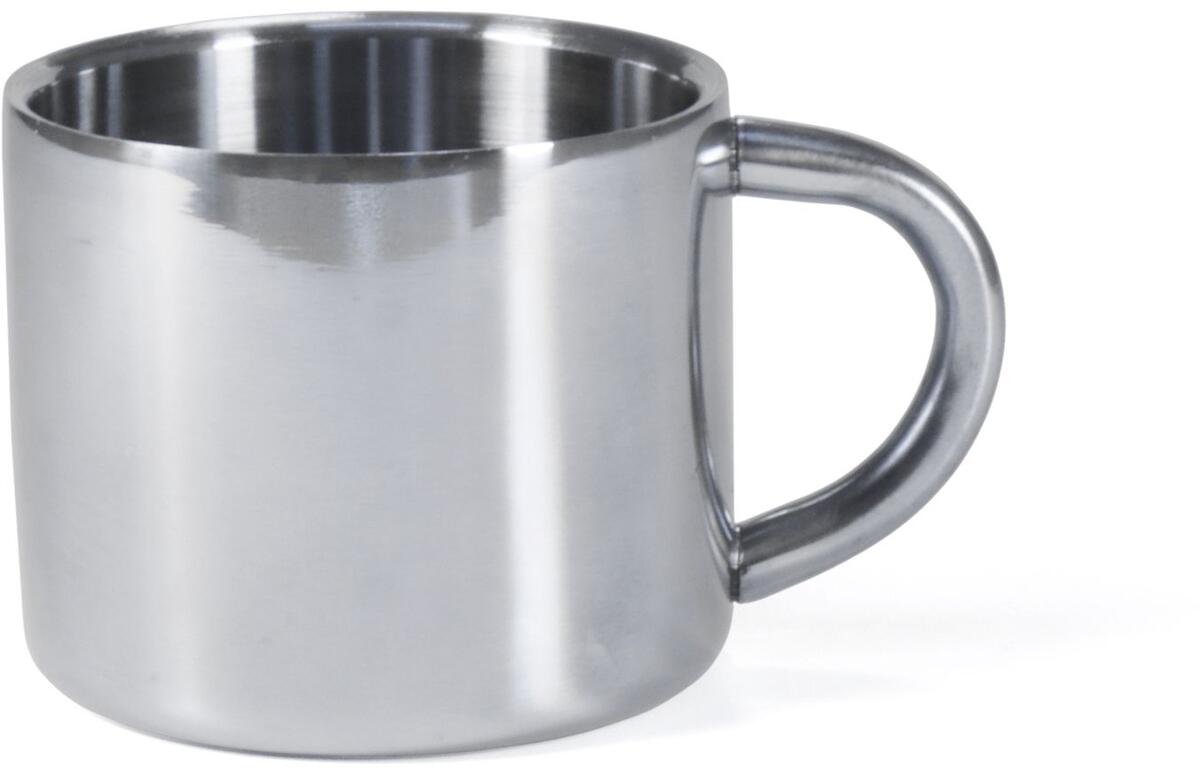Espressokopp DeLuxe i rustfritt stål 65 ml dobbeltvegget fra BasicNature