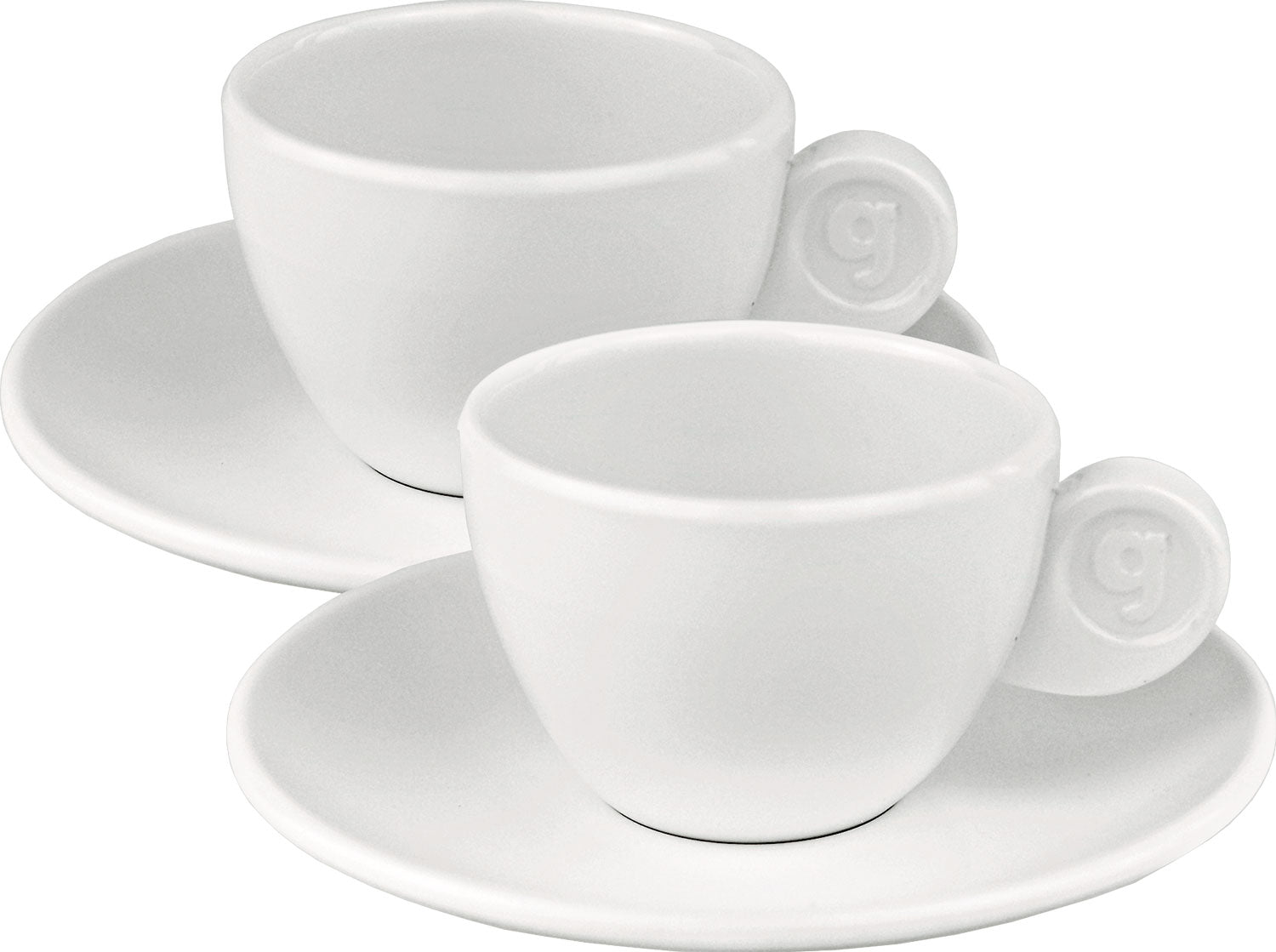 Espressokopper Solid Line 2-pk melamin med skåler Edelweiss Gimex forfra