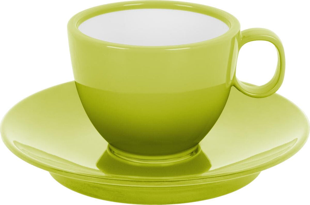 Espressokoppsett Space 2 stk 60ml porselen gul forfra