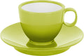 Espressokoppsett Space 2 stk 60ml porselen gul forfra