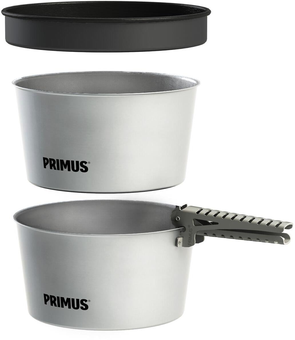 Essential kokekartsett 4-deler aluminium med stekepanne - Primus forfra