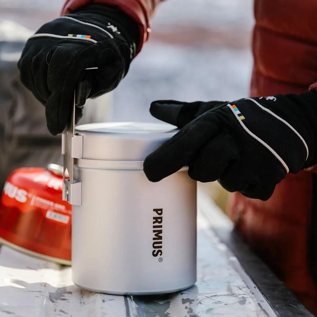 Essential Trek Pot gryte med stekepanne 1 liter aluminium montert i telt