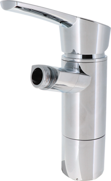 Ettgreps blandebatteri COMO med dusjtilkobling 1/2" 17 cm i mattschwarz