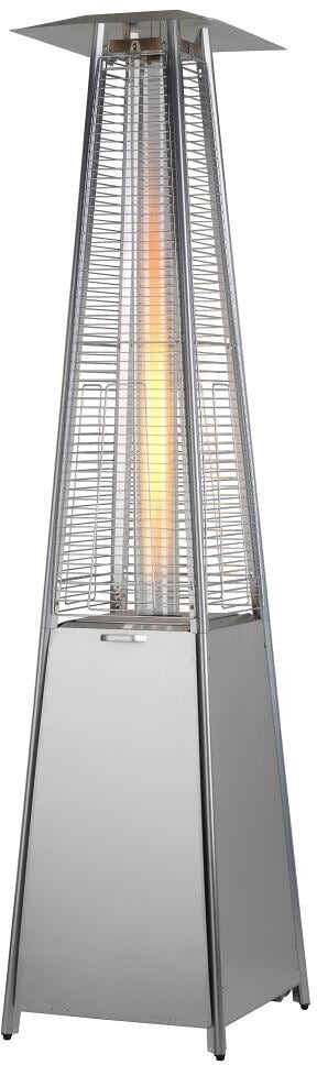 Fakkelvarmer Cheops i rustfritt stål 9,3 kW 223 cm front