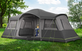 Familietelt Lagoon 4 for 4 personer 560x230x218 cm 2 soverom oppsatt sett forfra i antrasitt