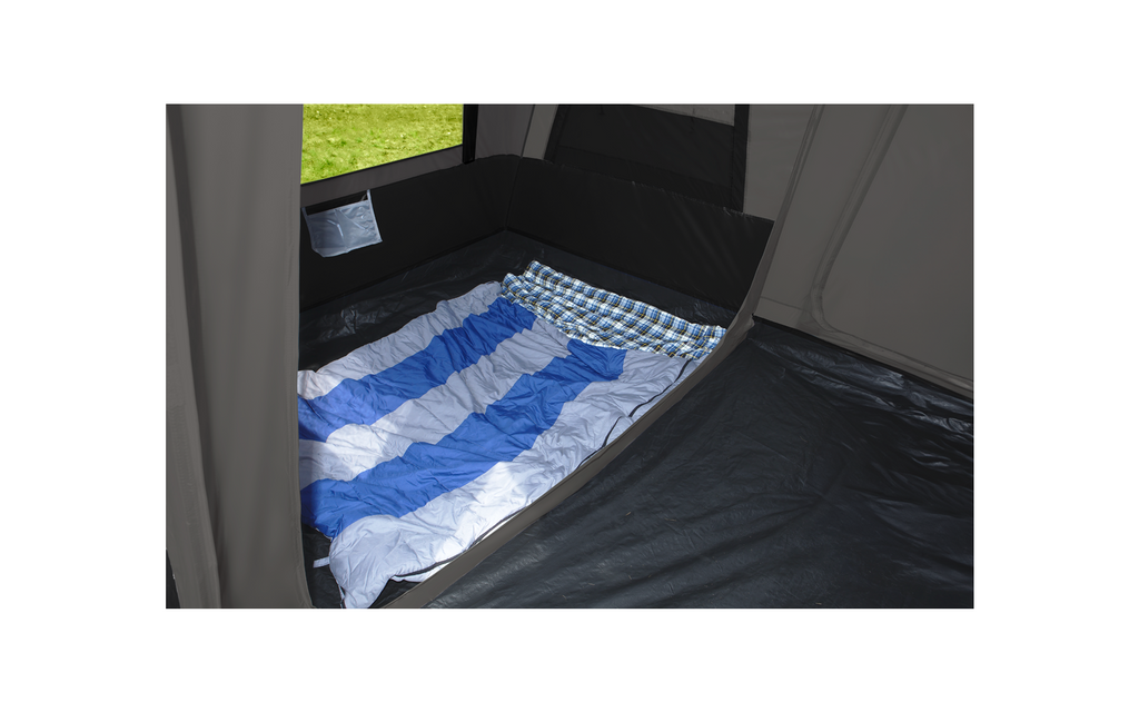 Familietelt Lagoon 4 for 4 personer 560x230x218 cm 2 soverom med inngang utstilt som solseil