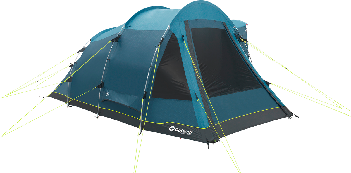 Familietelt Nevada 4 for 4 personer vannsøyle 3000 mm - Outwell oppsatt på campingplass sett forfra