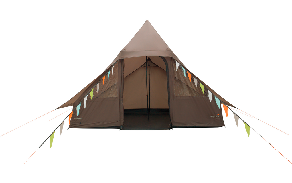 Familietelt Orsa Cabin for 8 personer - Easy Camp sett fra siden med luftventiler