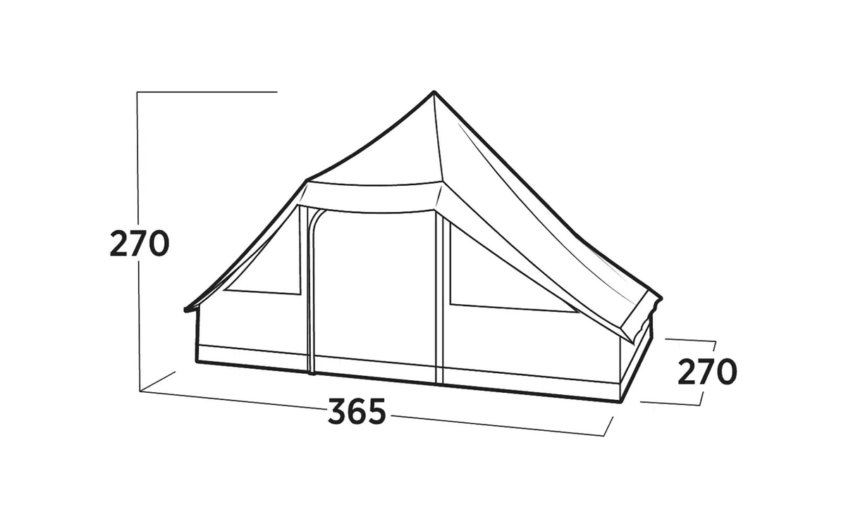 Nærbilde av vimpler på Familietelt Orsa Cabin for 8 personer - Easy Camp