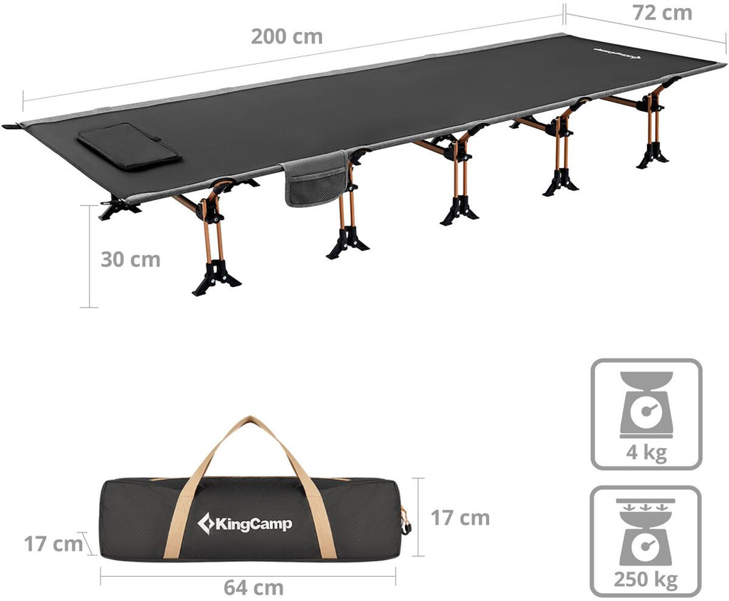Feltseng Denver Deluxe Cot 200x72cm bakside