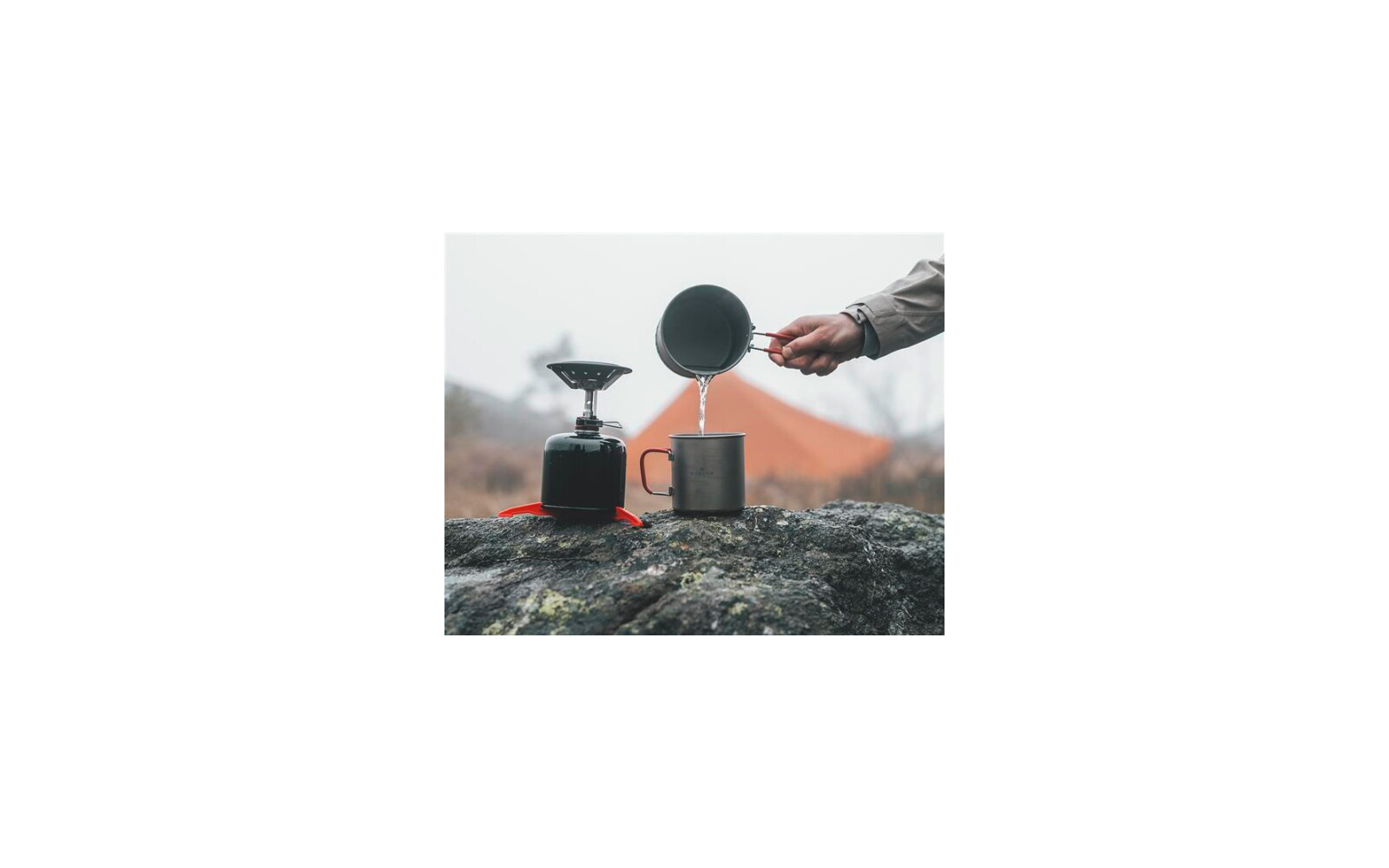 Oppbevaring av Fire Wasp Stove System gasskoker-sett 3200 W med 1L gryte i ripstop-veske