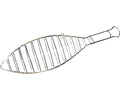Fiskeholder for grilling i rustfritt stål - Till sett forfra