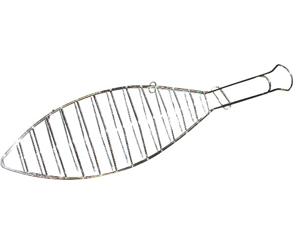 Fiskeholder for grilling i rustfritt stål - Till sett forfra