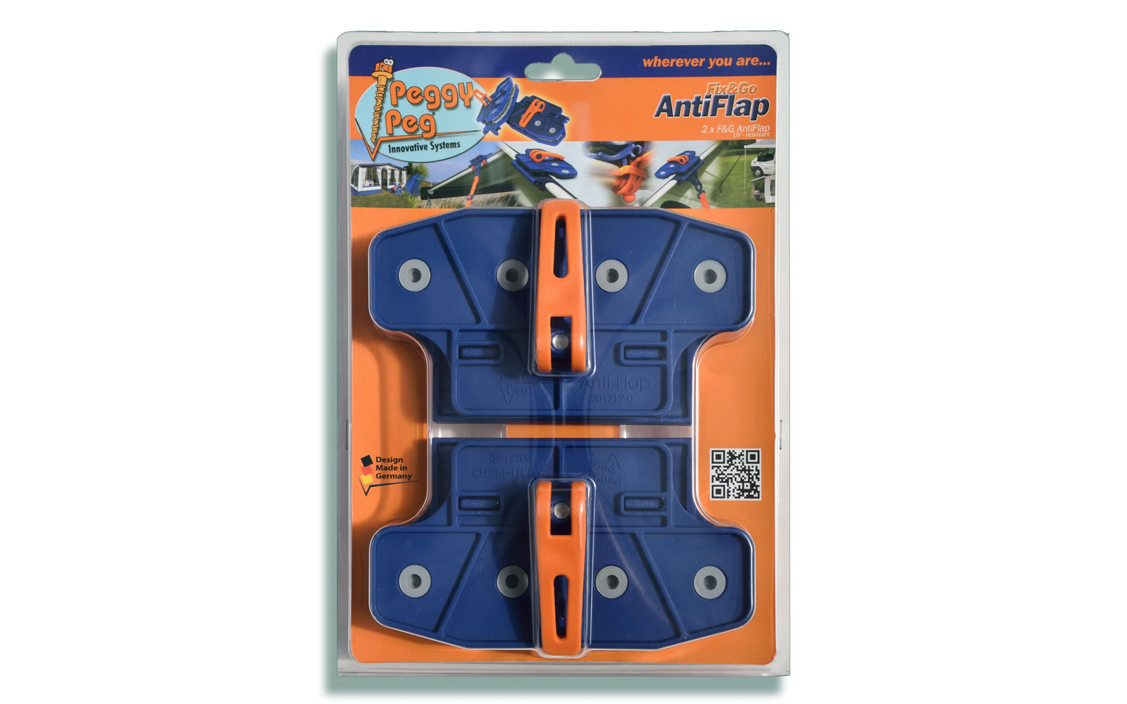 Fix&Go AntiFlap markiseklemme 2-pk mot flagring pakket i eske