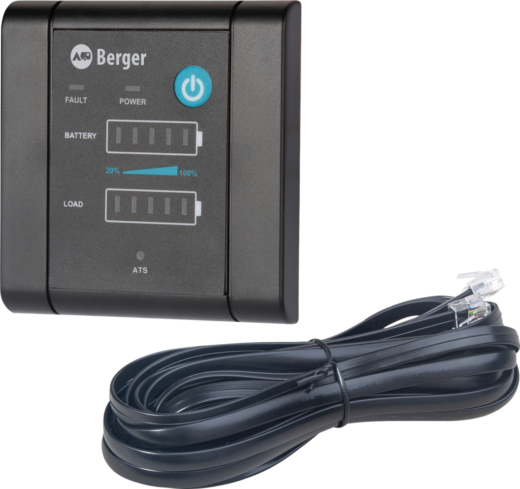 Fjernkontroll for BRSW og SW sinus vekselretter 12V forfra