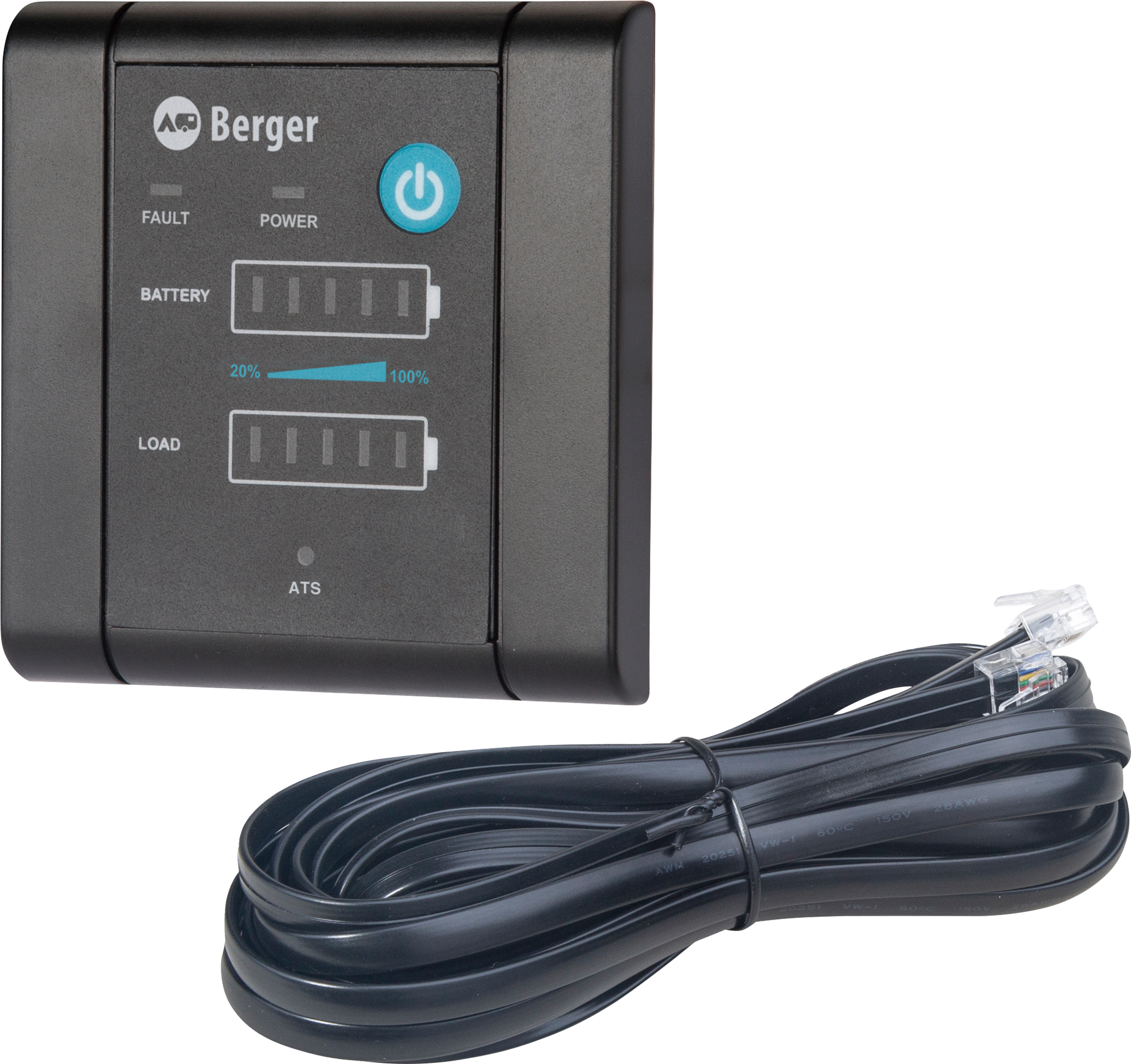 Fjernkontroll for BRSW og SW sinus vekselretter 12V forfra