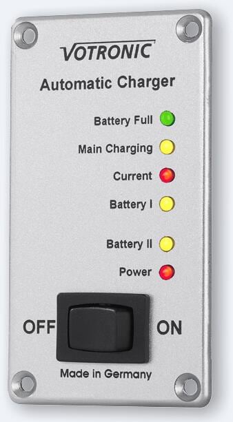 Fjernkontrollpanel S for Pb- og VAC-ladere 12/24V - Votronic for oversikt over ladestatus