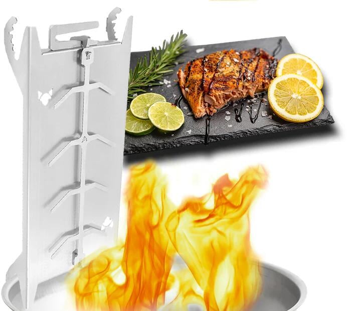 Bakside av Flammelaksholder Shorty i rustfritt stål