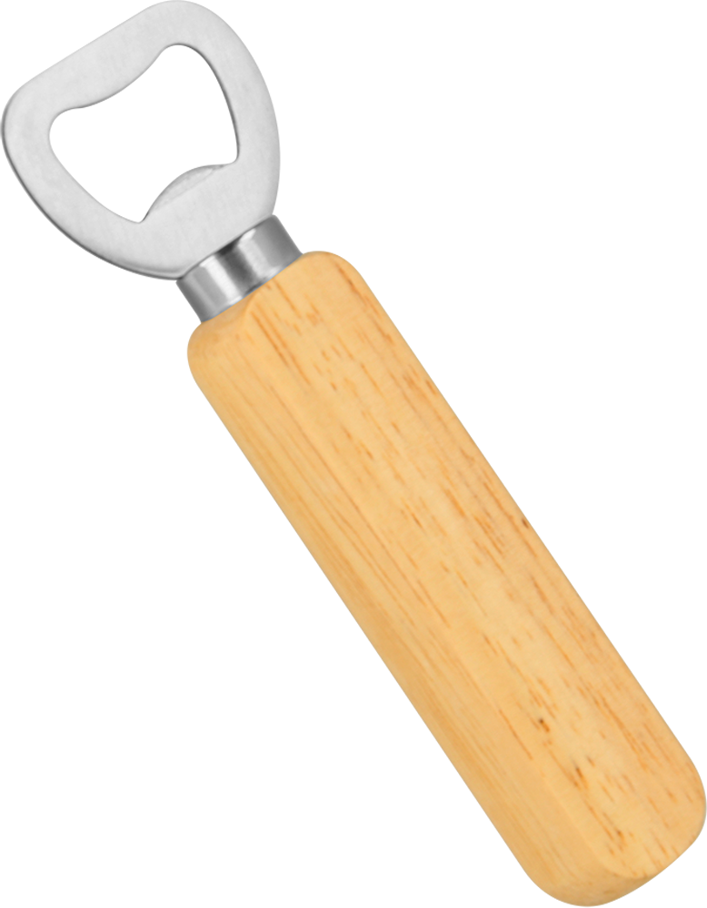 Flaskeåpner med trehåndtak 14 cm, rustfritt stål - Metaltex forfra