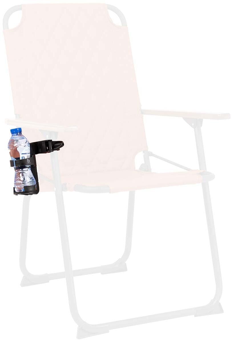 Bakside av Flaskeholder for campingstol universal 360° justerbar svart Bo-Camp