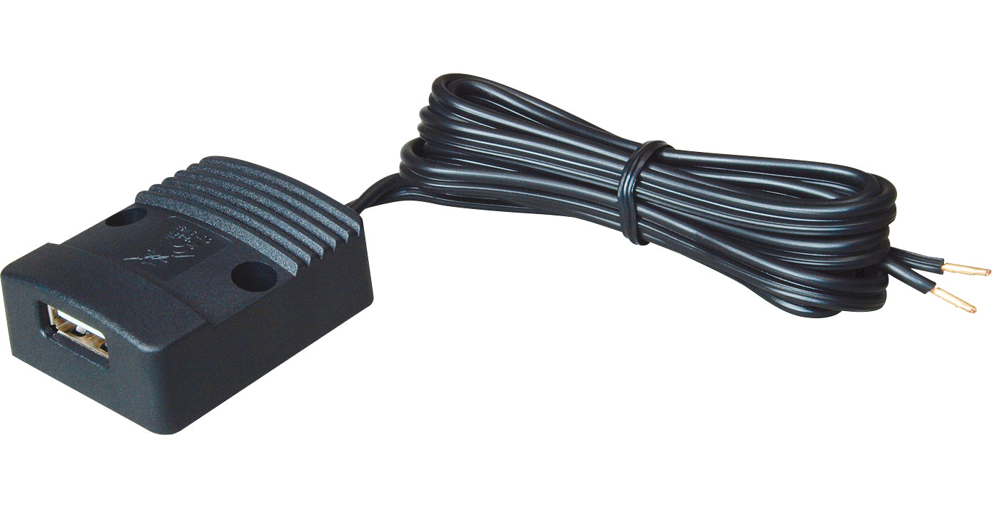 Flat USB-stikkontakt 12-24V 3000mA innbygging - ProCar montert