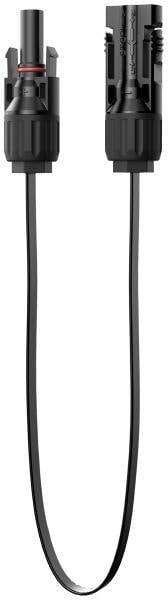 Flat vindusgjennomføringskabel MC4 50 cm 1,5 mm tynn Ecoflow forfra