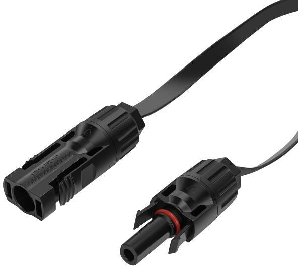 Flat vindusgjennomføringskabel MC4 50 cm 1,5 mm tynn Ecoflow bakside