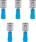 Flatstifthylser 4,8 mm blå for kabel 1-2,5 mm² 5-pk fra InnTec, forfra