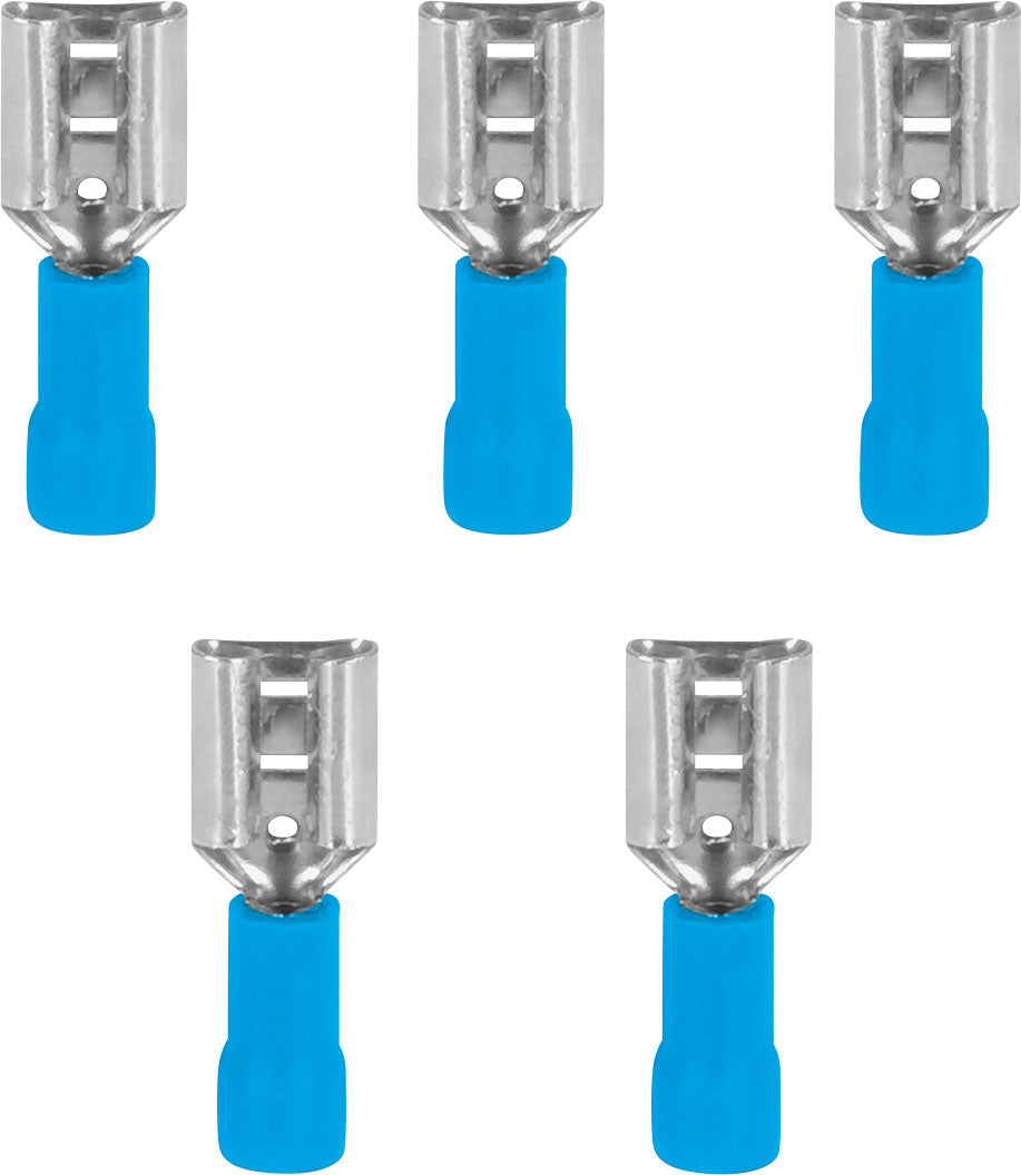 Flatstifthylser 4,8 mm blå for kabel 1-2,5 mm² 5-pk fra InnTec, forfra