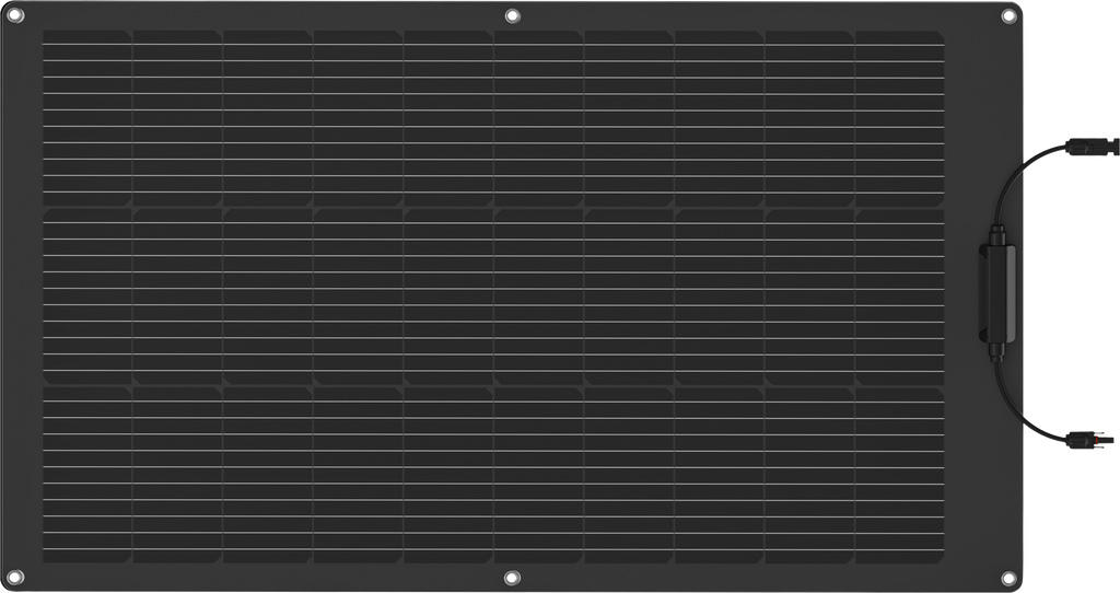 Fleksibelt solcellepanel 100W monokrystallinsk 2,3 kg EcoFlow forfra