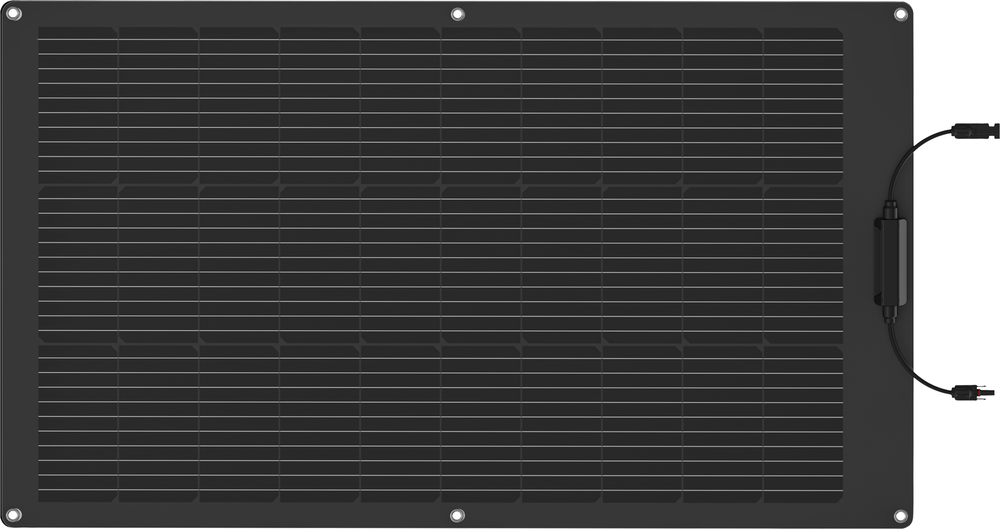 Fleksibelt solcellepanel 100W monokrystallinsk 2,3 kg EcoFlow forfra