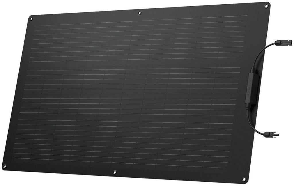 Bakside av Fleksibelt solcellepanel 100W 1055x612 mm Ecoflow