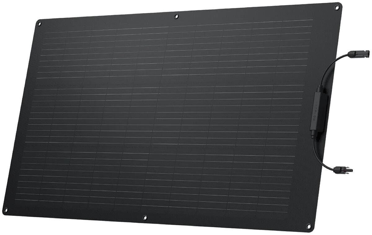 Bakside av Fleksibelt solcellepanel 100W 1055x612 mm Ecoflow