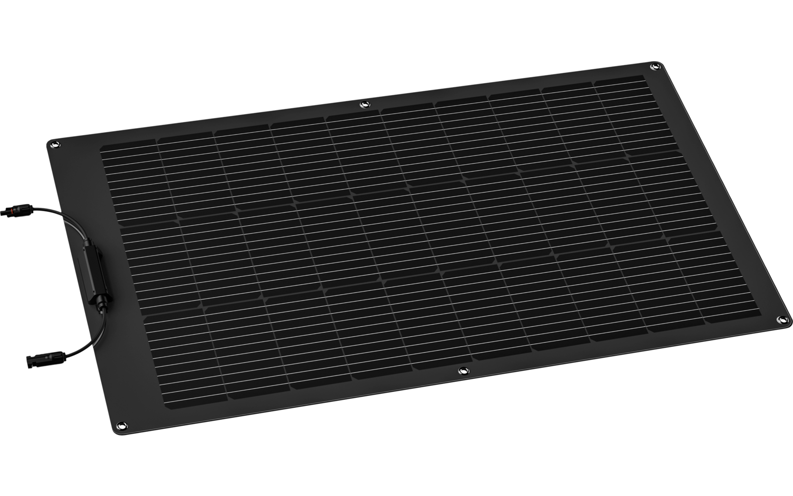 Fleksibelt solcellepanel 100W monokrystallinsk 2,3 kg EcoFlow bakside
