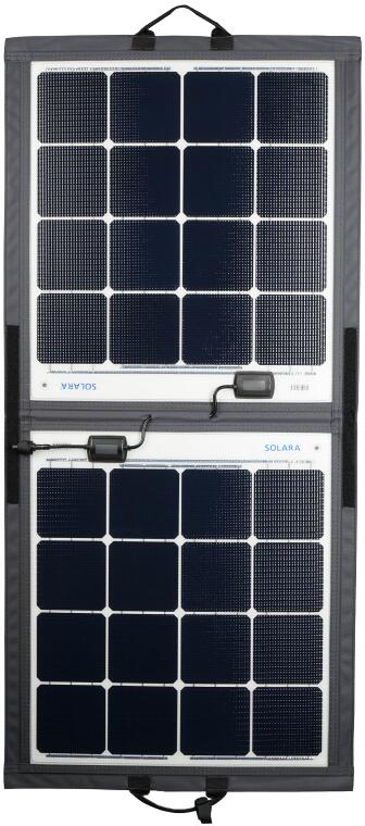 Fleksibelt solcellepanel 120Wp monokrystallin 1342x628mm - Solara forfra