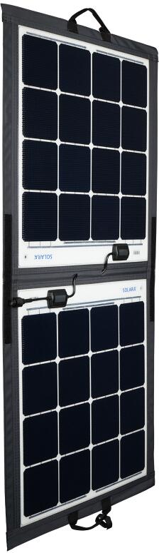 Bakside av Fleksibelt solcellepanel 120Wp monokrystallin 1342x628mm - Solara