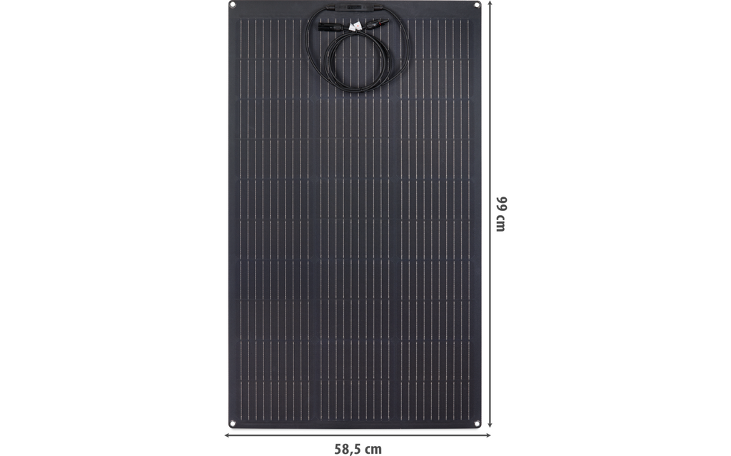 Bakside av fleksibelt solcellepanel FX100 100W