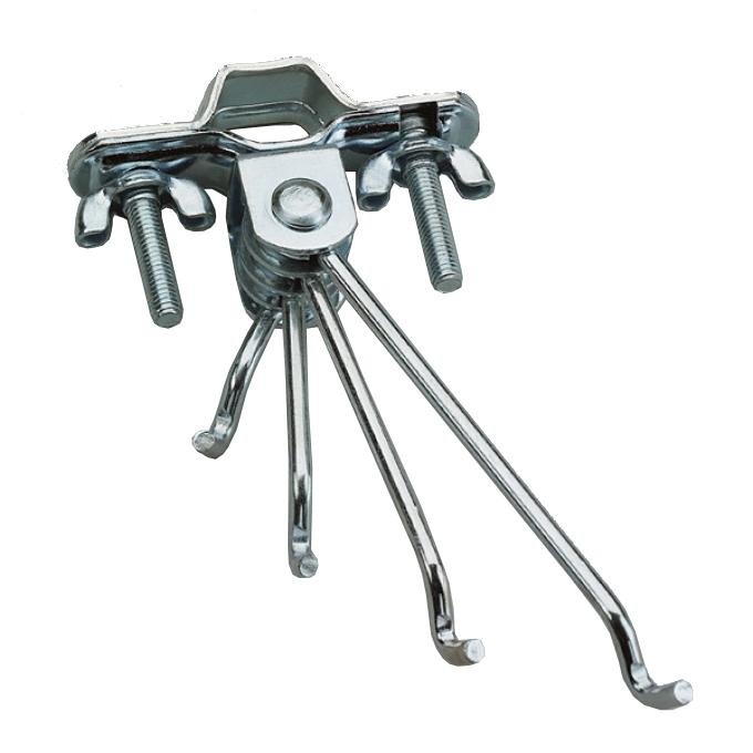 Flerkrok for teltstang svingbar stål 12,6 cm sett forfra