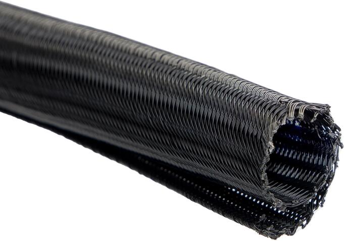 Flettet kabelstrømpe 6 mm svart, 5 meter - WATTSTUNDE bakside