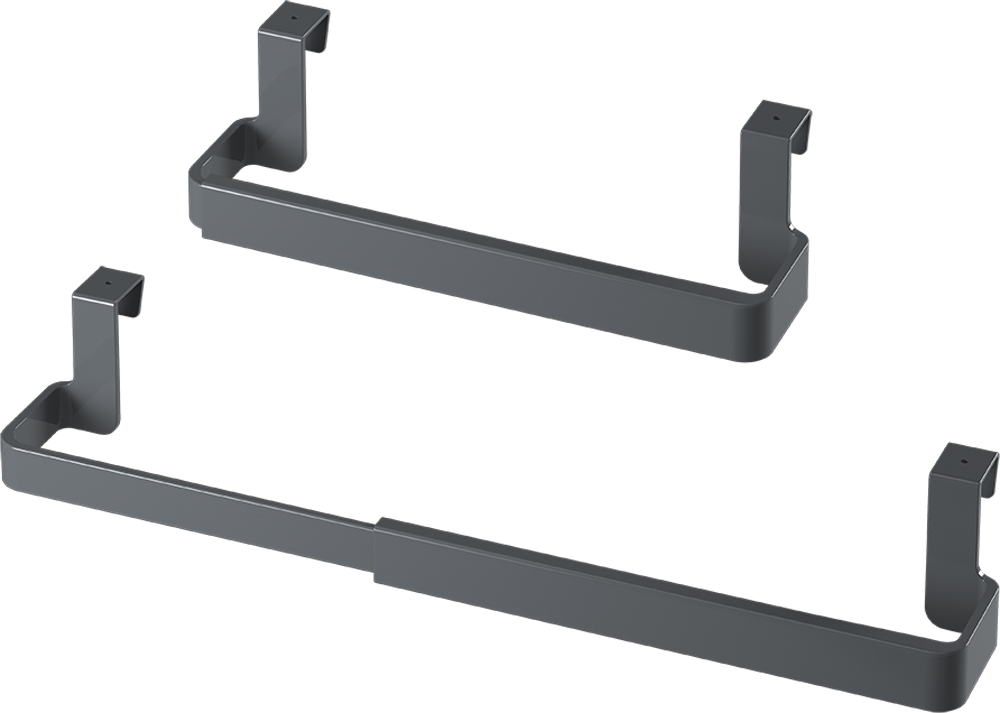 Flex-Bar håndkleholder uttrekkbar 24-40 cm svart forfra
