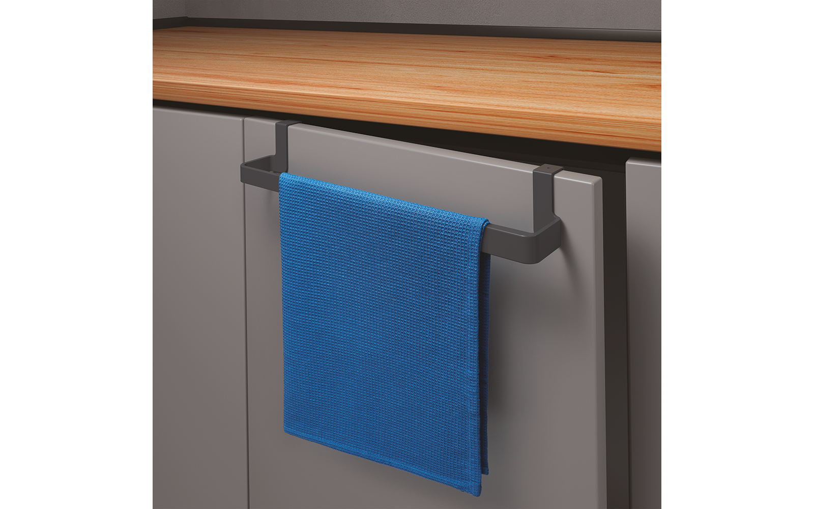 Flex-Bar håndkleholder uttrekkbar 24-40 cm svart bakside