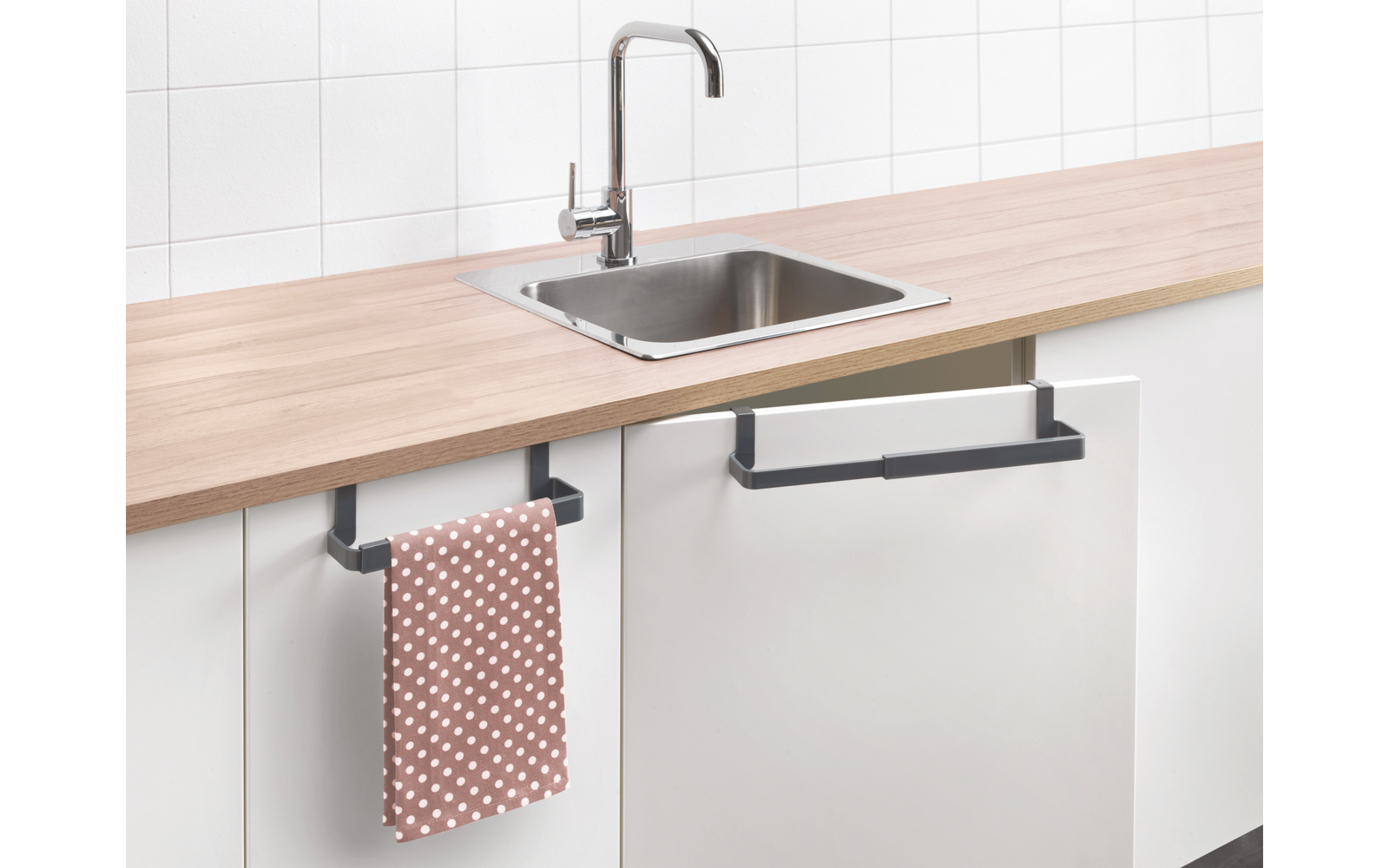 Flex-Bar håndkleholder uttrekkbar 24-40 cm svart nærbilde