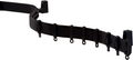 Flexline gardinskinner fleksibel 350 cm med glidere svart forfra